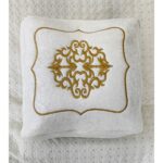 Dilex 3'lü Hurç Set Çeyizlik Nişan Bohça Gelin Bohçası Damat Bohçası Kadife Gold Nakış İşlemeli - Görsel 4