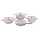 Korkmaz Seravita 7 Parça Derin Tencere Seti Alüminyum Granit Kaplama 20-24-26 cm İndüksiyon ve Fırın Kullanımına Uygun - Görsel 2