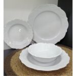 Porland Porselen Queen 24 Parça 6 Kişilik Yemek Takımı -Sade - Görsel 3