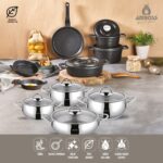 Amboss Harmoni 17 Parça Döküm Tencere & Paslanmaz Çelik Tencere Sahan Seti