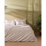 Madame Coco Darvell Çift Kişilik Pamuklu Baskılı Nevresim Takımı - Bej