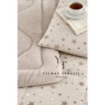 Yılmaz Tekstil Denizli Tek Kişilik Welsoft Yorgan Uyku Seti Lastikli Çarşaflı | Çeyiz Seti  | Çeyiz Takımı | Bej Yıldız - Görsel 3