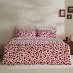 Karaca Home Amour Bliss  Pamuk Çift Kişilik Nevresim Takımı Kırmızı