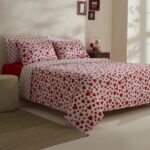 Karaca Home Amour Bliss  Pamuk Çift Kişilik Nevresim Takımı Kırmızı - Görsel 2