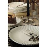 Kütahya Porselen Bone Luz 24 Parça 6 Kişilik Platin Yemek Takımı BNLZF24Y2B220 - Görsel 2