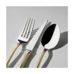 Nehir Lalezar Altın Sade 6 Kişilik 36 Parça Kutulu Çatal Kaşık Bıçak Takımı - Görsel 2