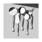 Nehir Lalezar Sade 12 Kişilik 89 Parça Kutulu Çatal Kaşık Bıçak Takımı - Görsel 5