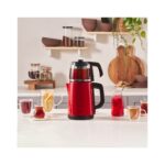 Karaca Tea Glass Kırmızı Inox Çelik Su Isıtıcı Çay Makinesi