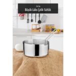 Depa 16 Cm Büyük Boy Lüx Paslanmaz Çelik Sütlük & Sosluk & Kaçerola