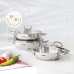 Nehir Silver 6 Parça Paslanmaz Çelik Sahan Seti (16-18-20 cm) - Görsel 2