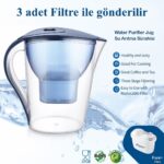 ALMITAL Su Arıtma Sürahisi + 3 Adet Filtre I Pure+ ve Maxtra+ Filtreleri ile Uyumlu - Görsel 3
