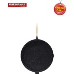 Kahramanlar Helegra Çift Taraflı Döküm 36 cm Siyah Yapışmaz Gözleme ve Bazlama Tavası Tek Parça - Görsel 2