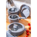 Acar Biogrey 9 Parça Pişir Sakla Tencere Seti - Görsel 3