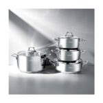 Nehir Silver Klasik 8 Parça Paslanmaz Çelik Tencere Seti