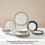 Karaca Elegance Bone 50.Yıl İmza Koleksiyonu Kore 24 Parça 6 Kişilik Yemek Takımı - Görsel 3