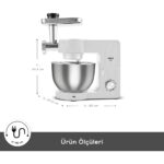 Karaca Multichef Ultra 2000W 7 Litre Stand Mikser Porcelain White (Kıyma Çekme/sucuk-Sosis/içli Köfte Aparatlı) - Görsel 2