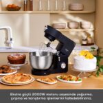 Karaca Multichef Ultra 2000 Watt 7 Litre Stand Mikser Black (Kıyma Çekme/sucuk-Sosis/içli Köfte Aparatlı) - Görsel 3