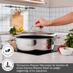 Karaca Plasma Steel 3ply Karnıyarık Tencere 30 cm - Görsel 4