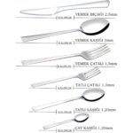 Gökdil Tuana 36 Parça Sade 6 Kişilik Çelik Çatal & Kaşık & Bıçak Takımı - Görsel 3