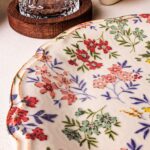 Snippy Rosso -26 Parça Porselen Kenarları Silik Vintage Tuval Model Kahvaltı Takımı 6 Kişilik Kahvaltı Seti - Görsel 4