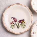 Snippy Wild - 24 Parça 6 Kişilik Porselen Yemek Takımı Kenarları Silik Vintage Tuval Model Porselen Tabak - Görsel 3