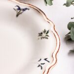 Snippy Wild - 24 Parça 6 Kişilik Porselen Yemek Takımı Kenarları Silik Vintage Tuval Model Porselen Tabak - Görsel 5