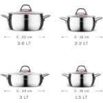 Karaca Emirgan İndüksiyon Tabanlı 8 Parça Çelik Tencere Seti - Görsel 2