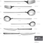 Karaca Elegance Gale Platin 12 Kişilik 84 Parça Çatal Kaşık Bıçak Takımı - Görsel 2