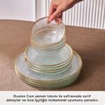 Karaca Duomo 18 Parça 6 Kişilik Altın Renk Opal Cam Yemek Takımı – Şık, Dayanıklı ve Zarif Sunumlar İçin - Görsel 3