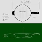 Lava Döküm Yuvarlak Izgara Tava Döküm Demir Yekpare Saplı ÇAP(Ø)28CM. - Görsel 5