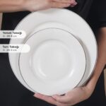 Karaca Elegance Bone Rebeca 24 Parça 6 Kişilik Yemek Takımı Platin - Görsel 4