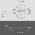 Lava Döküm Yuvarlak Izgara Tavası Döküm Demir Yekpare Çift Kulplu Çap(Ø)26cm. - Görsel 5