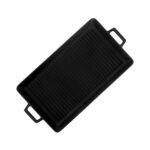 Lava Döküm Dikdörtgen Izgara Tavası Döküm Demir Yekpare Çift Kulplu Ölçü 26x45cm. - Görsel 3