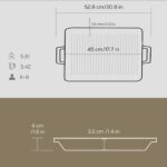 Lava Döküm Dikdörtgen Izgara Tavası Döküm Demir Yekpare Çift Kulplu Ölçü 26x45cm. - Görsel 5
