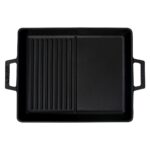 Lava Döküm Dikdörtgen Hibrit Izgara Tavası Döküm Demir Yekpare Çift Kulplu Ölçü 26x32cm. - Görsel 2