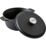 Lava Döküm Yuvarlak Tencere Döküm Demir Yekpare Kulplu. Çap(Ø)26cm. - Görsel 2