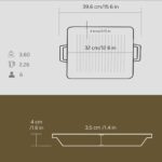 Lava Döküm Dikdörtgen Izgara Tavası Döküm Demir Yekpare Çift Kulplu Ölçü 26x32cm. - Görsel 5