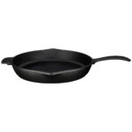 Lava Döküm Yuvarlak Kızartma Tavası Döküm Demir Yekpare Saplı. Çap(Ø)34cm