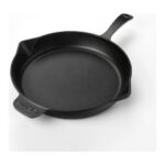 Lava Döküm Yuvarlak Kızartma Tavası Döküm Demir Yekpare Saplı. Çap(Ø)34cm - Görsel 2
