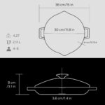 Lava Döküm Yuvarlak Kızartma Tavası Cam Kapaklı Döküm Demir Yekpare Çift Kulplu Çap(Ø)30cm. - Görsel 3