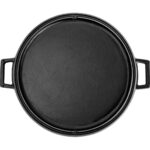 Lava Döküm Yuvarlak Çift Yön Izgara Tavası Döküm Demir Yekpare Çift Kulplu Çap(Ø)34cm. - Görsel 2