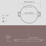 Lava Döküm Yuvarlak Çift Yön Izgara Tavası Döküm Demir Yekpare Çift Kulplu Çap(Ø)34cm. - Görsel 4