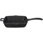 Lava Döküm Kare Izgara Tava Döküm Demir Yekpare Saplı Ölçü 20x20cm.