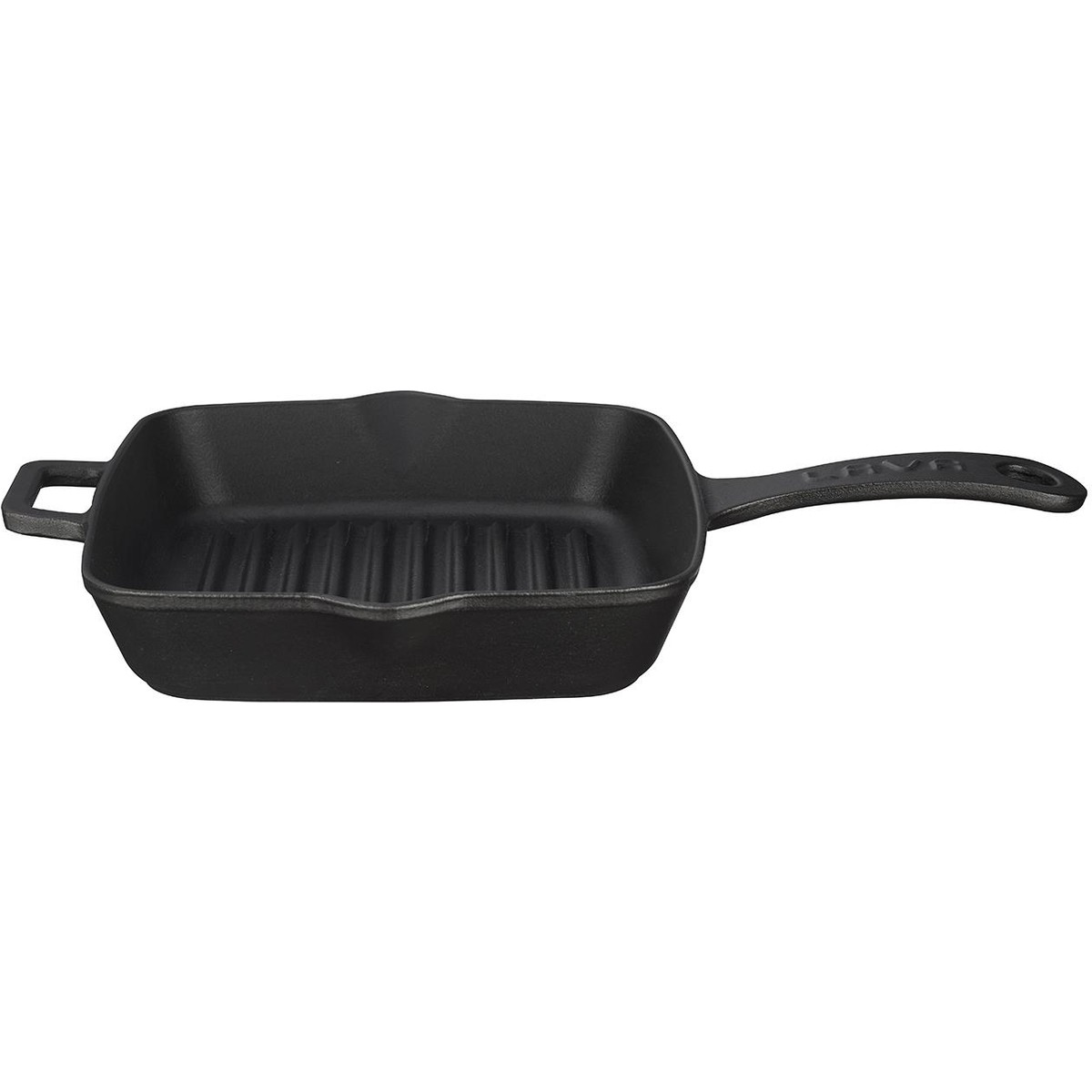 110000932591182.jpg Lava Döküm Kare Izgara Tava Döküm Demir Yekpare Saplı Ölçü 20x20cm. - Görsel 1