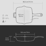 Lava Döküm Kare Izgara Tava Döküm Demir Yekpare Saplı Ölçü 20x20cm. - Görsel 5