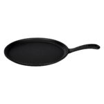 Lava Döküm Yuvarlak Pizza Krep Pankek Tavası Döküm Demir Yekpare Saplı Çap(Ø)20cm.