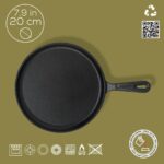 Lava Döküm Yuvarlak Pizza Krep Pankek Tavası Döküm Demir Yekpare Saplı Çap(Ø)20cm. - Görsel 4