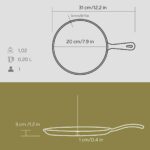 Lava Döküm Yuvarlak Pizza Krep Pankek Tavası Döküm Demir Yekpare Saplı Çap(Ø)20cm. - Görsel 5