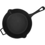 Lava Döküm Yuvarlak Kızartma Tavası Döküm Demir Yekpare Saplı. Çap(Ø)24cm - Görsel 2