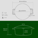 Lava Döküm Yuvarlak Tencere. Folk Çap(Ø)24cm. - Görsel 5